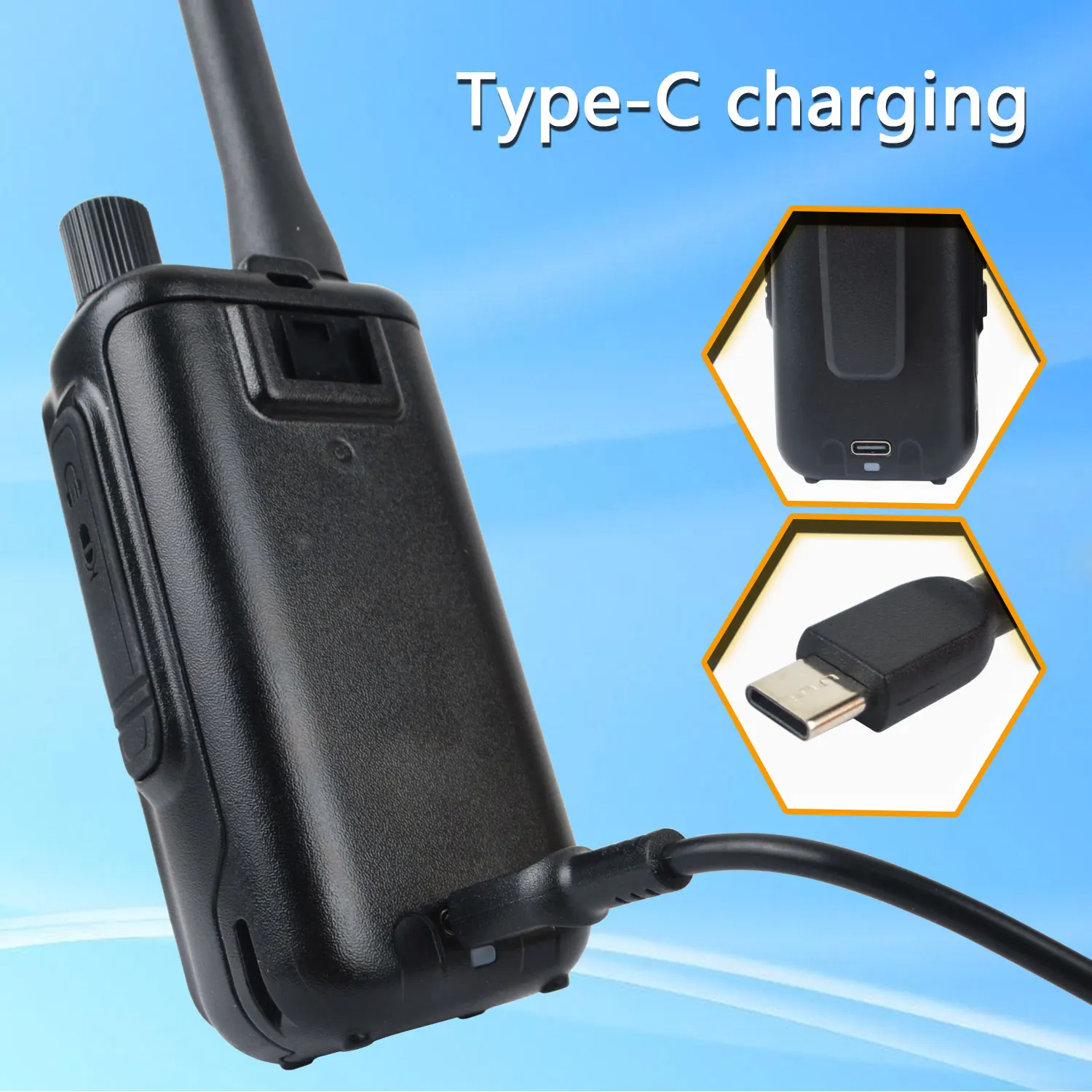 2PCS/Pack Baofeng UV-5R Mini Dual Band Dual PTT Walkie Talkie 5RMINI Air Band Rx 5W Compact VOX FM Amateur Radio Type-C Charge