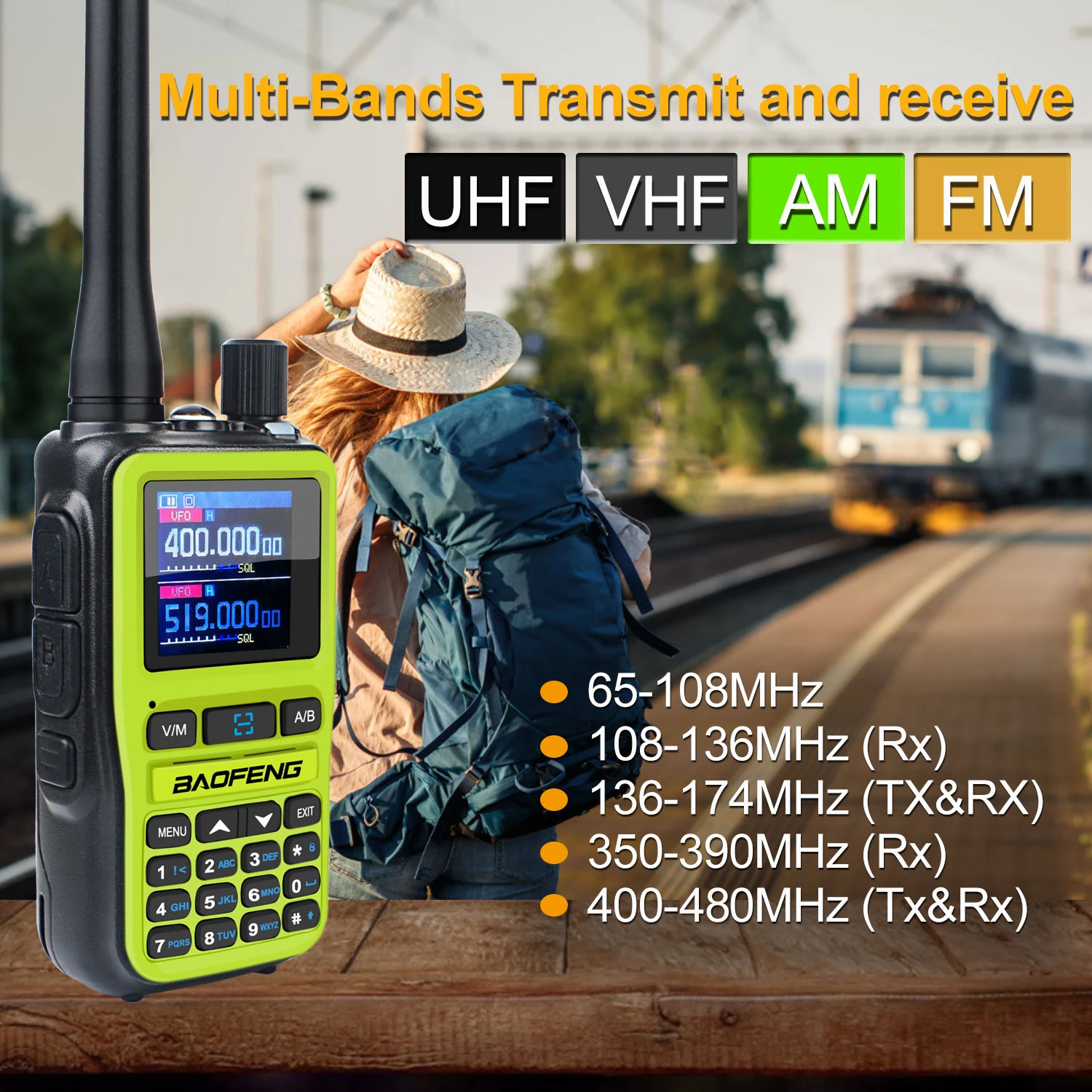 2PCS/Pack Baofeng UV-5R Mini Dual Band Dual PTT Walkie Talkie 5RMINI Air Band Rx 5W Compact VOX FM Amateur Radio Type-C Charge