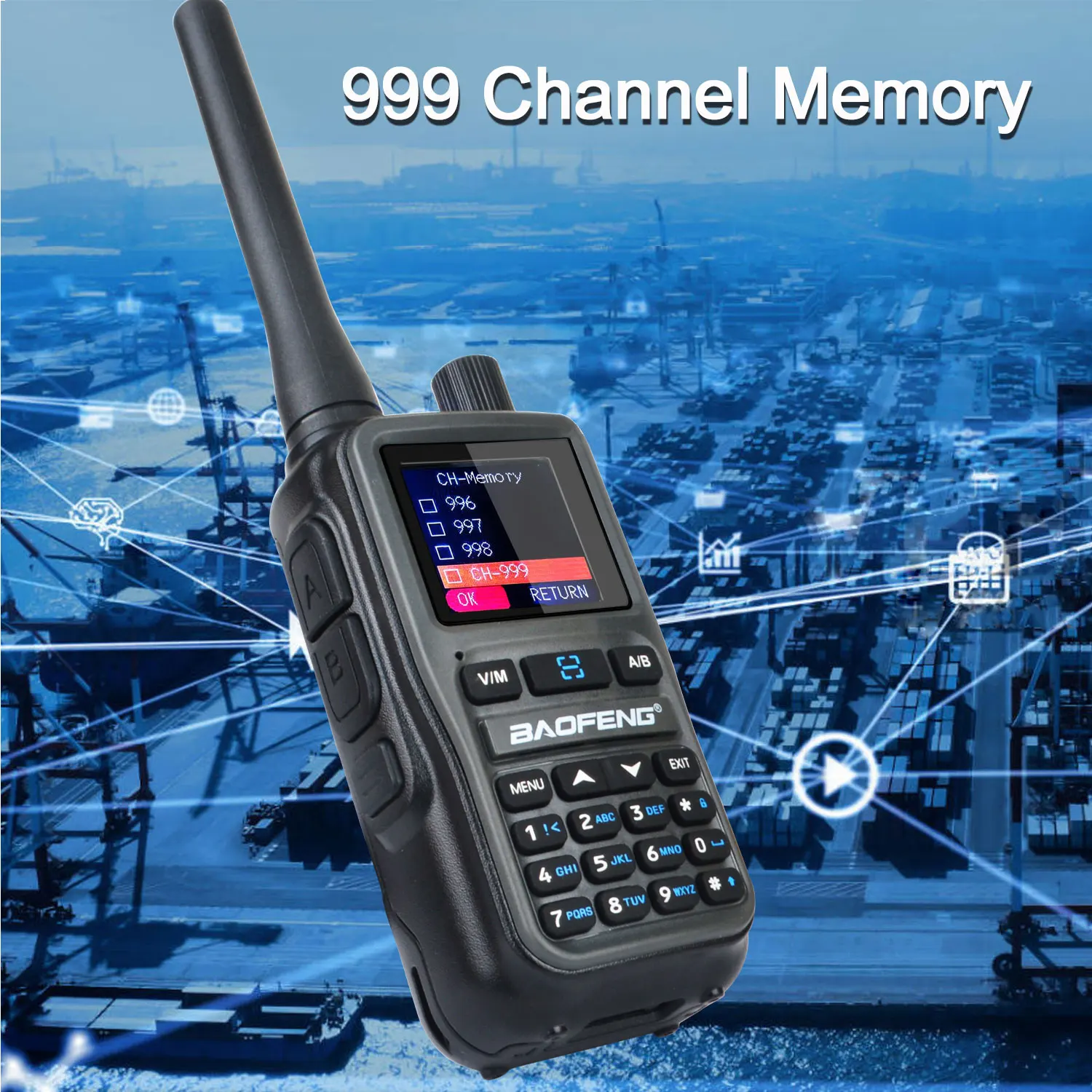 2PCS/Pack Baofeng UV-5R Mini Dual Band Dual PTT Walkie Talkie 5RMINI Air Band Rx 5W Compact VOX FM Amateur Radio Type-C Charge