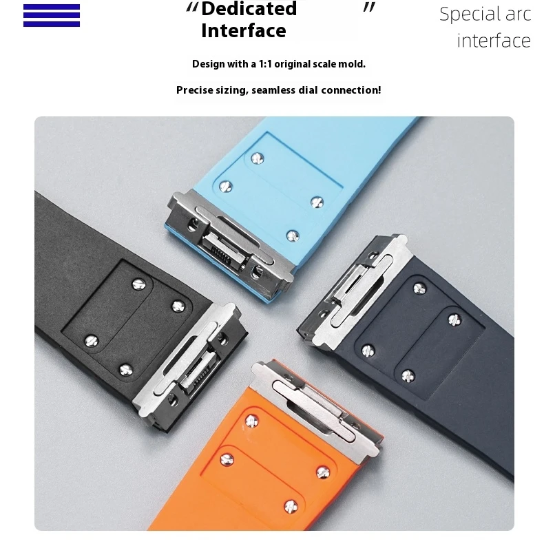 For Santos De Cartier WSSA0009 WSSA0018 39.8mm Deal FKM Watch Strap Quick Release Watch Band Waterproof Rubber Wristband 19 21mm