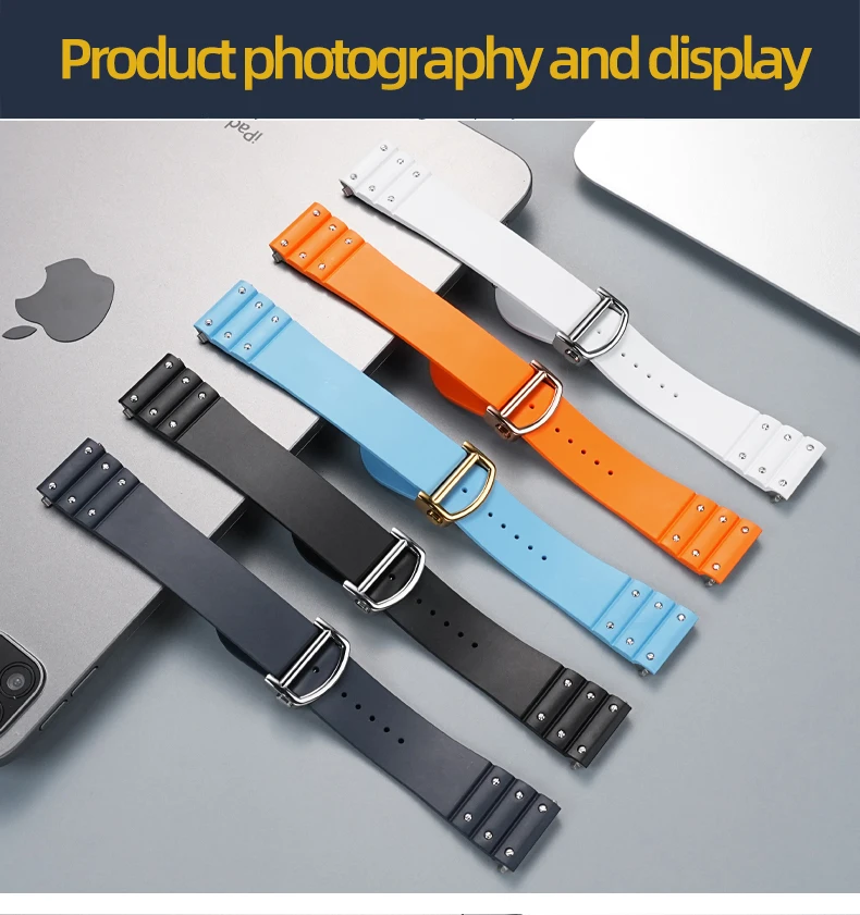 For Santos De Cartier WSSA0009 WSSA0018 39.8mm Deal FKM Watch Strap Quick Release Watch Band Waterproof Rubber Wristband 19 21mm