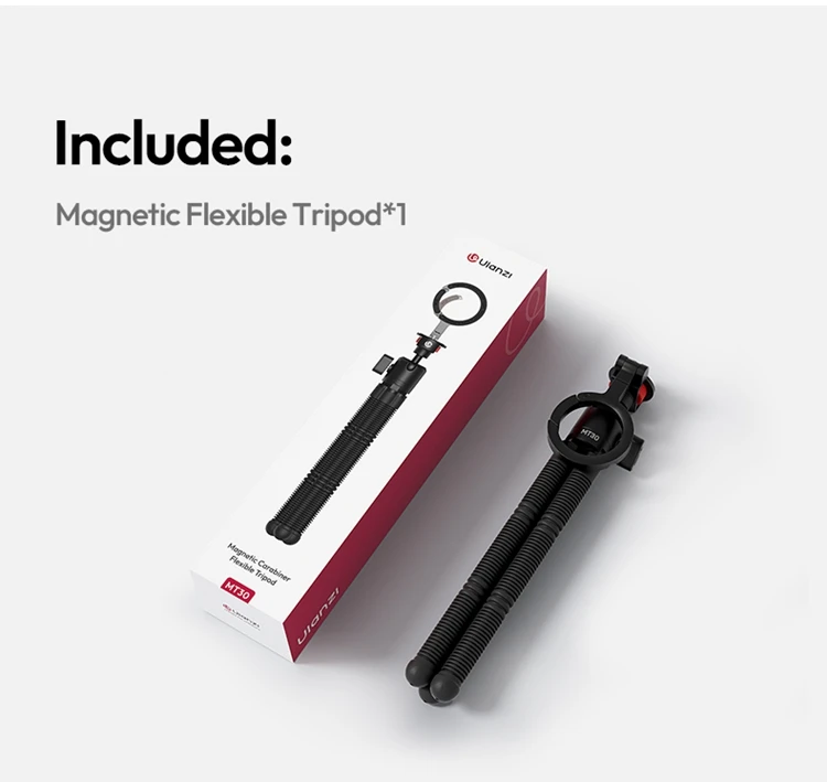 Ulanzi MT30 Magnetic Flexible Tripod For GoPro Magsafe Phone DSLR Camera iPhone 16 Fill Light Octopus Teleprompter Stand Holder