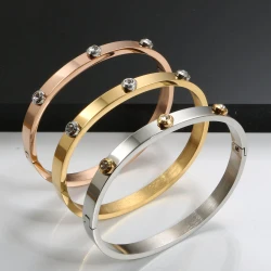 Stainless Steel Roman elements CZ Crystal Jewelry Classic Gold Color Rings For Women Men Wedding Party Jewelry