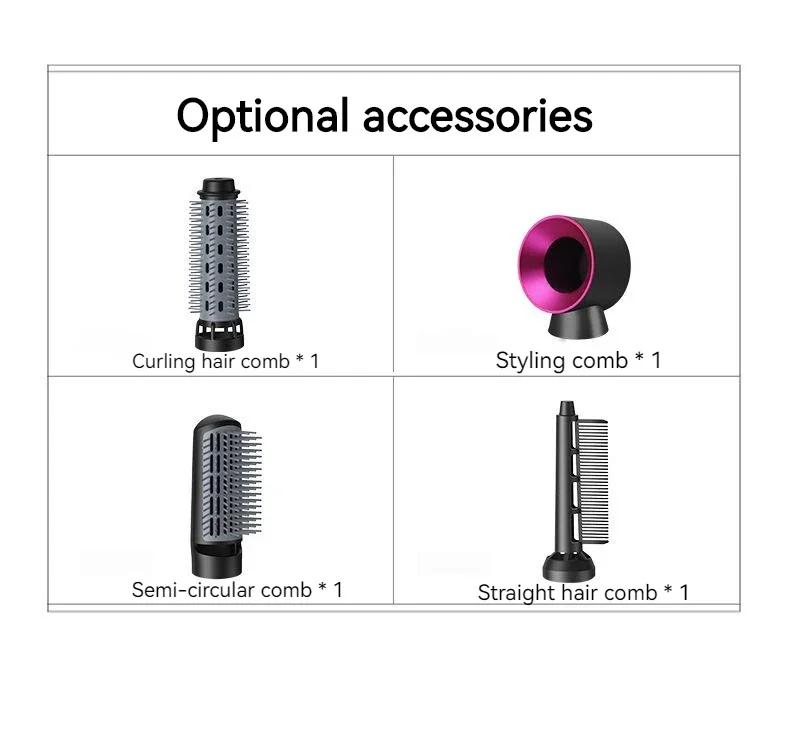 Five in One Hair Dryer Hot Air Comb Electric Curly Hair Straightener Negative Ion Hair Dryer Styling Set 220V EU 110V US