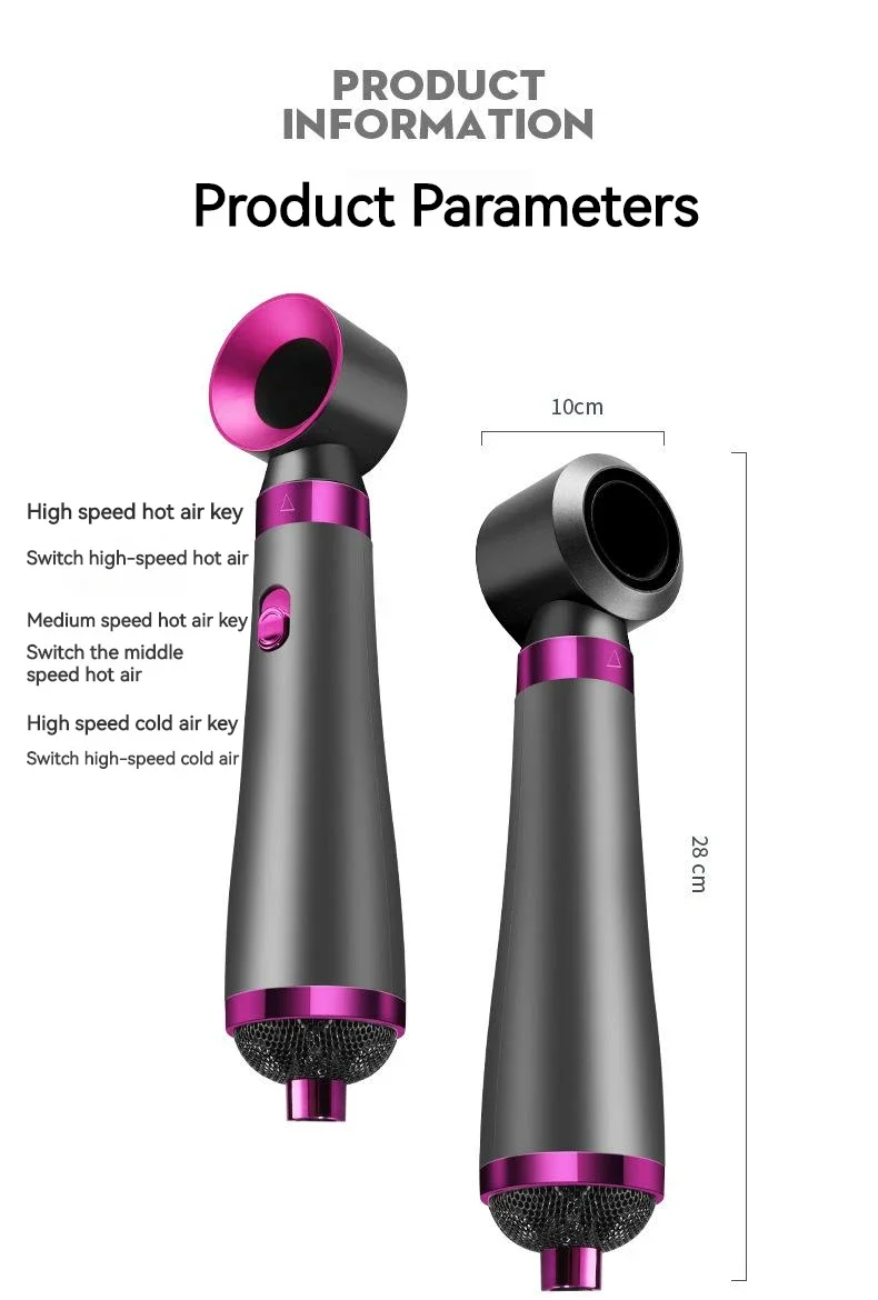 Five in One Hair Dryer Hot Air Comb Electric Curly Hair Straightener Negative Ion Hair Dryer Styling Set 220V EU 110V US
