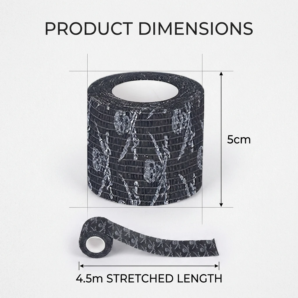 16/10/3PCS Tattoo Grip Bandage Colorful Self Adhesive Wrap 5cm X 4.5m Non Slip Handle Tape Tattoo Machine Grip Cover Supplies