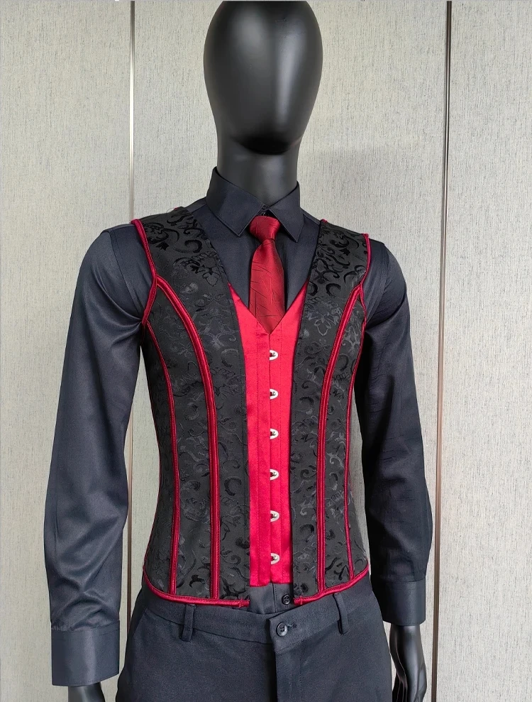 Men's Tight Abdomen Corset Slimming Waist Bones Shaping Vest Stomach Belly Control Vintage Waistcoat Elegant Medieval Corset
