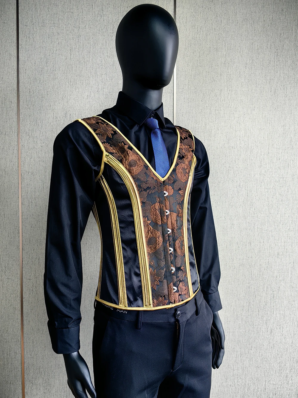 Men's Tight Abdomen Corset Slimming Waist Bones Shaping Vest Stomach Belly Control Vintage Waistcoat Elegant Medieval Corset