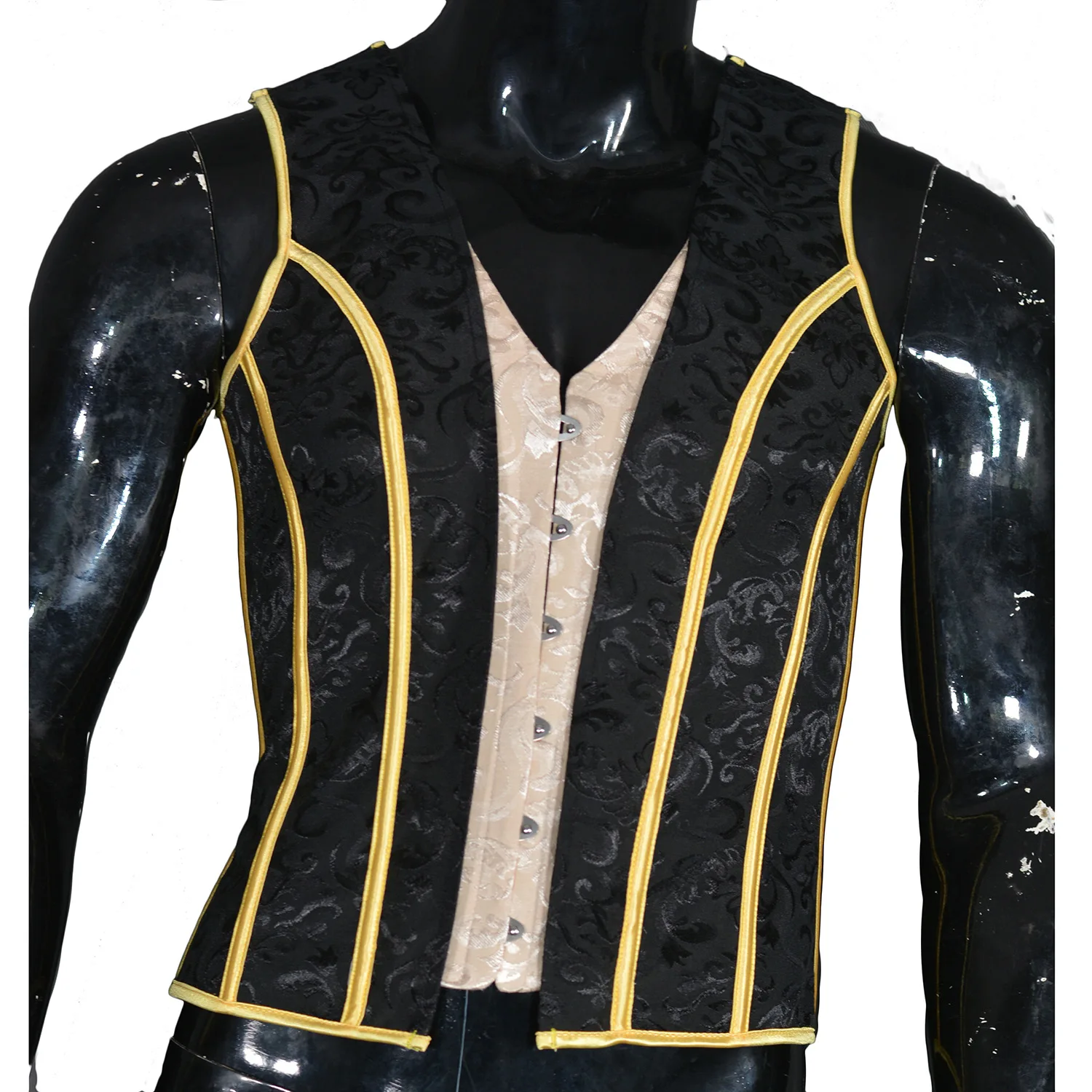 Men's Tight Abdomen Corset Slimming Waist Bones Shaping Vest Stomach Belly Control Vintage Waistcoat Elegant Medieval Corset