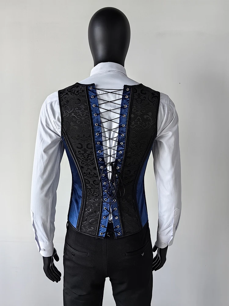Men's Tight Abdomen Corset Slimming Waist Bones Shaping Vest Stomach Belly Control Vintage Waistcoat Elegant Medieval Corset