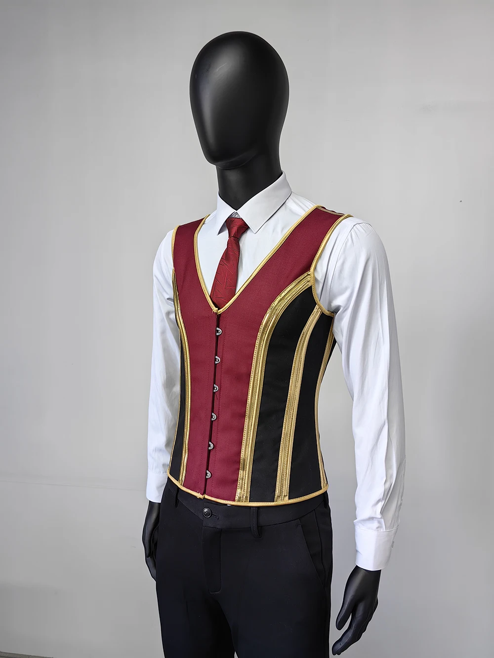 Men's Tight Abdomen Corset Slimming Waist Bones Shaping Vest Stomach Belly Control Vintage Waistcoat Elegant Medieval Corset