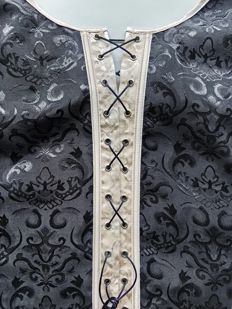 Men's Tight Abdomen Corset Slimming Waist Bones Shaping Vest Stomach Belly Control Vintage Waistcoat Elegant Medieval Corset