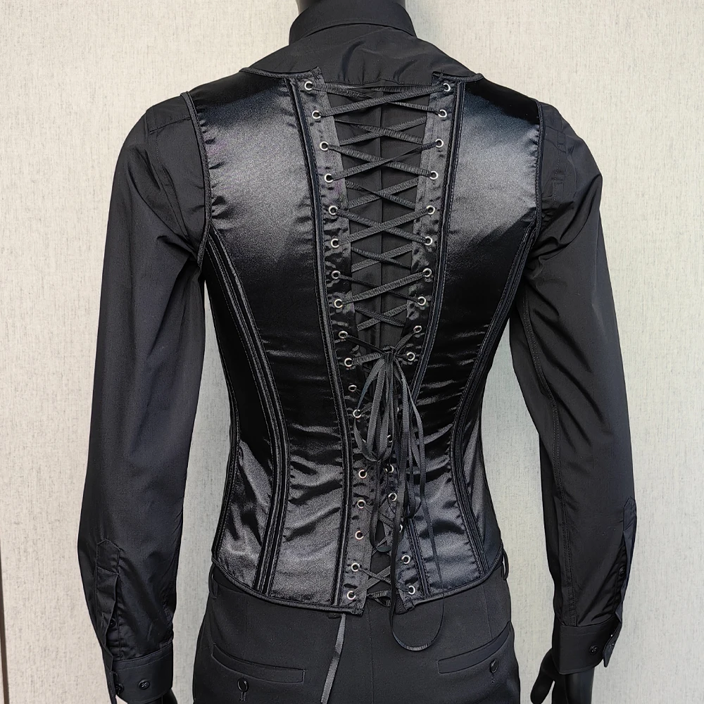 Men's Tight Abdomen Corset Slimming Waist Bones Shaping Vest Stomach Belly Control Vintage Waistcoat Elegant Medieval Corset