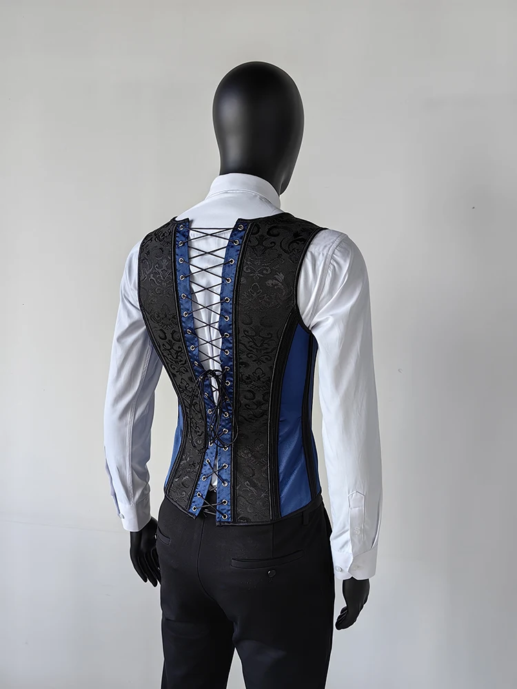 Men's Tight Abdomen Corset Slimming Waist Bones Shaping Vest Stomach Belly Control Vintage Waistcoat Elegant Medieval Corset