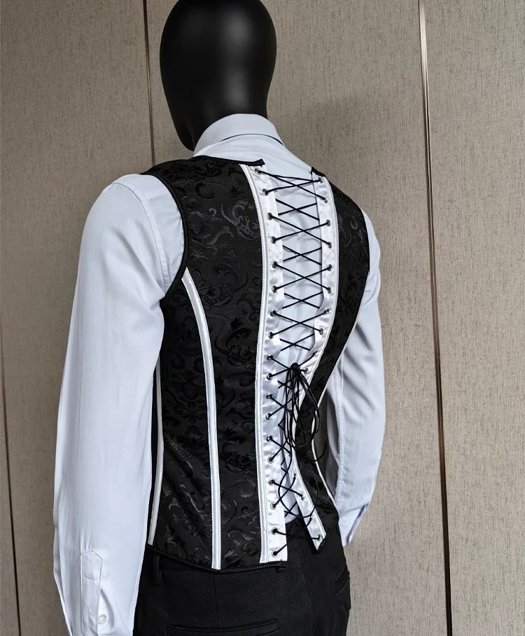 Men's Tight Abdomen Corset Slimming Waist Bones Shaping Vest Stomach Belly Control Vintage Waistcoat Elegant Medieval Corset