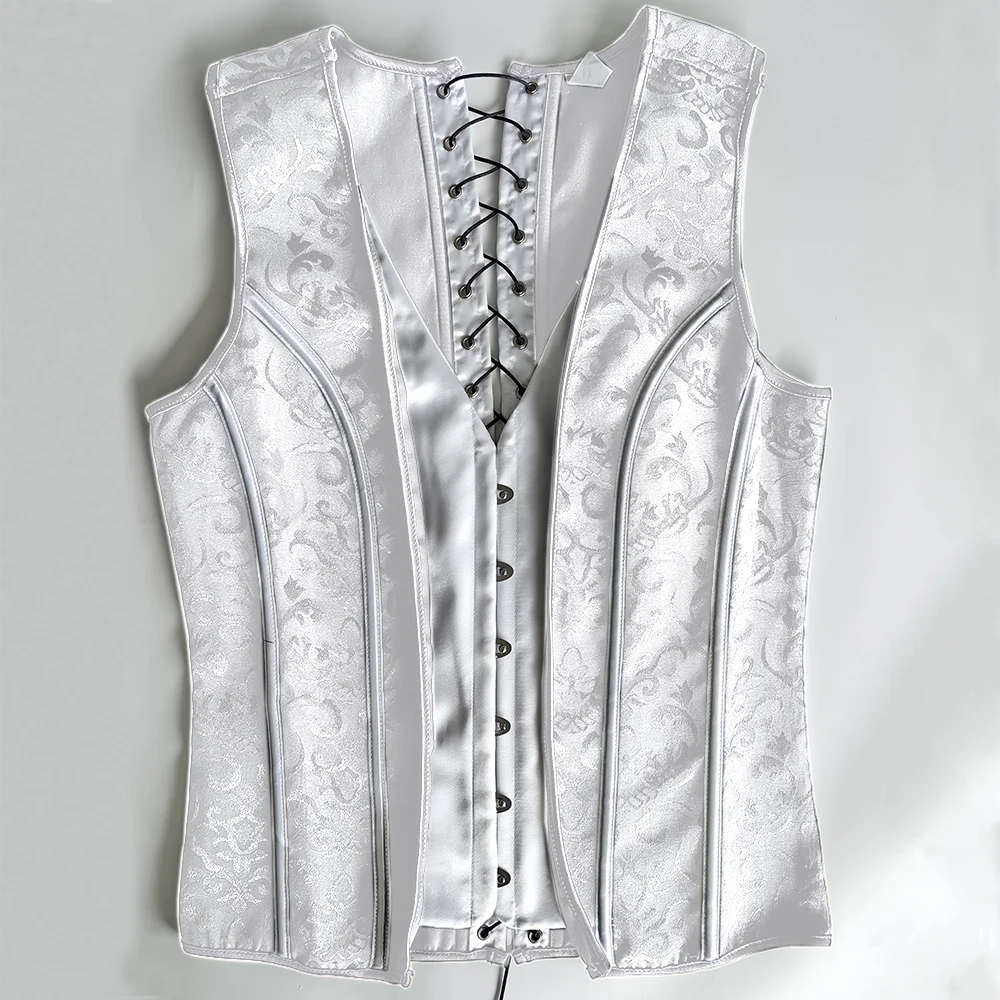 Men's Tight Abdomen Corset Slimming Waist Bones Shaping Vest Stomach Belly Control Vintage Waistcoat Elegant Medieval Corset