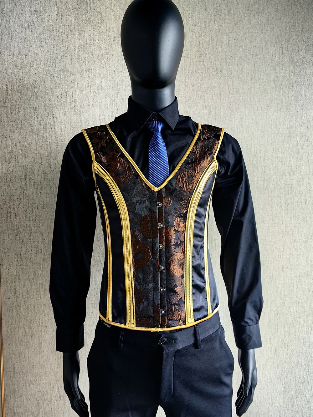 Men's Tight Abdomen Corset Slimming Waist Bones Shaping Vest Stomach Belly Control Vintage Waistcoat Elegant Medieval Corset