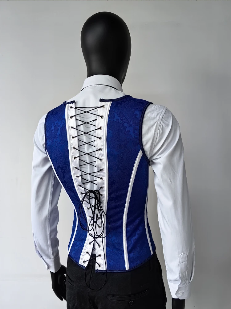Men's Tight Abdomen Corset Slimming Waist Bones Shaping Vest Stomach Belly Control Vintage Waistcoat Elegant Medieval Corset