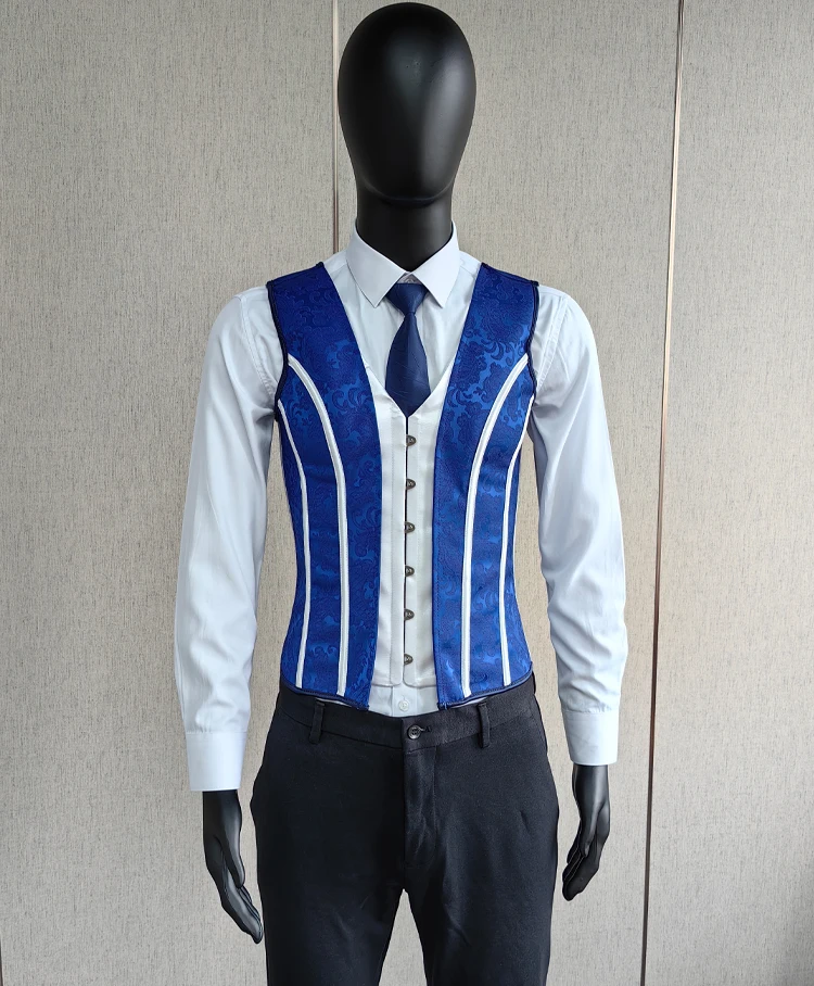 Men's Tight Abdomen Corset Slimming Waist Bones Shaping Vest Stomach Belly Control Vintage Waistcoat Elegant Medieval Corset