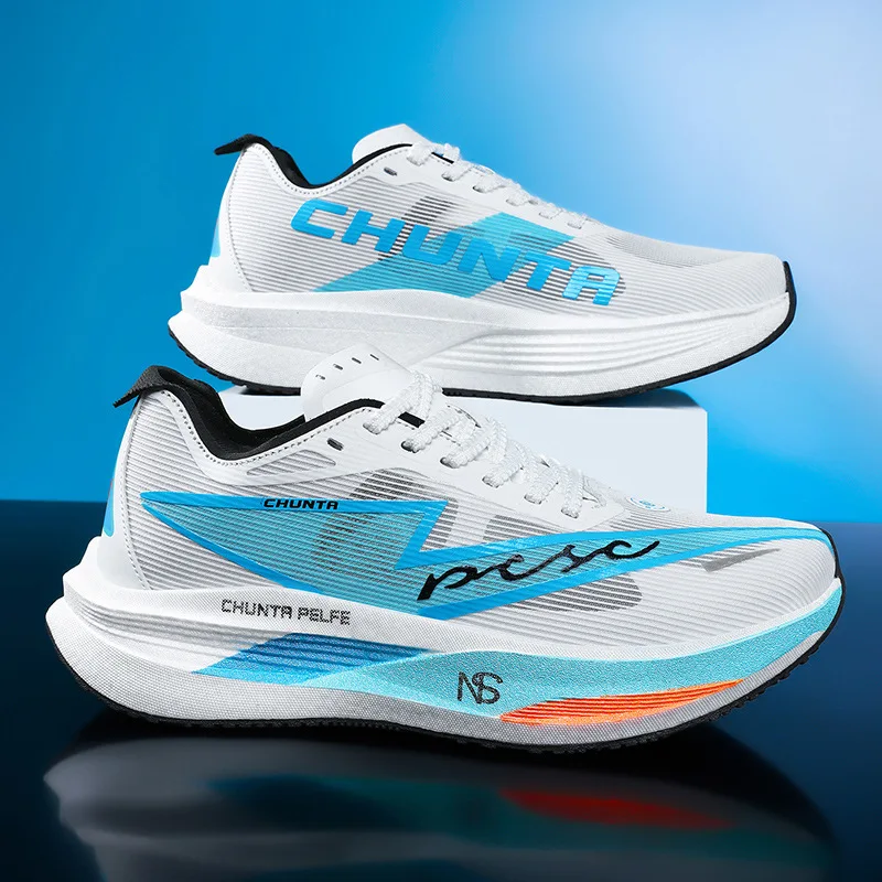 Men's and Women's Running Shoes Anti Slip and Shock-Absorbing Carbon Fiber Board Professional Marathon Chunta Sports Shoes 2026