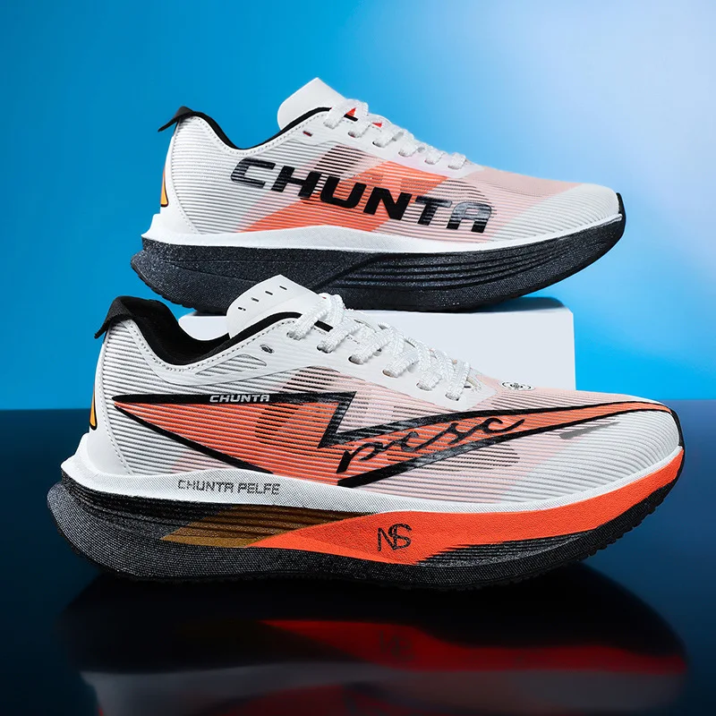 Men's and Women's Running Shoes Anti Slip and Shock-Absorbing Carbon Fiber Board Professional Marathon Chunta Sports Shoes 2026