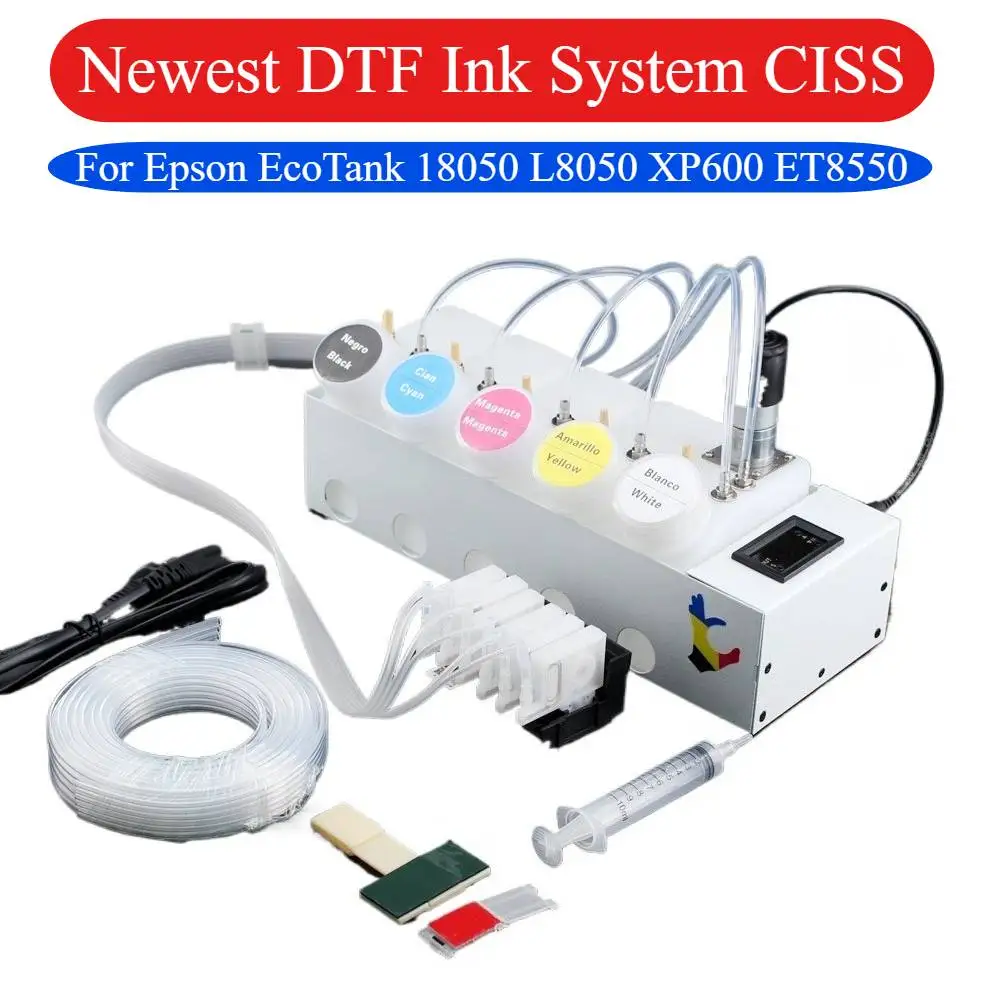 ET8550 DTF Convert Kit ET 8550 CISS With Printhead Adaptor Manifold Damper For Epson L8050 L8180 L18100 XP600 Conversion Kits