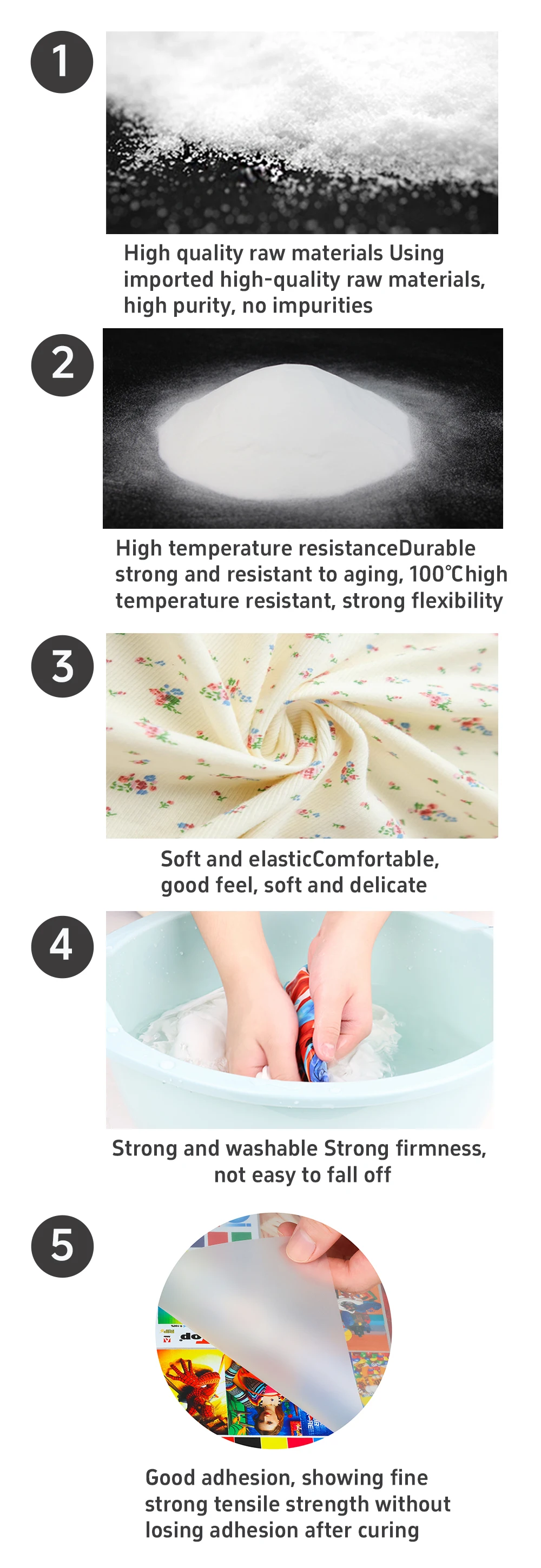 1000g 1kg DTF Powder Fine Powder Fro Assisted DTF Film DTF Ink Transfer Printing T-Shirts Clothes Shoes Fabric Transfer Printing