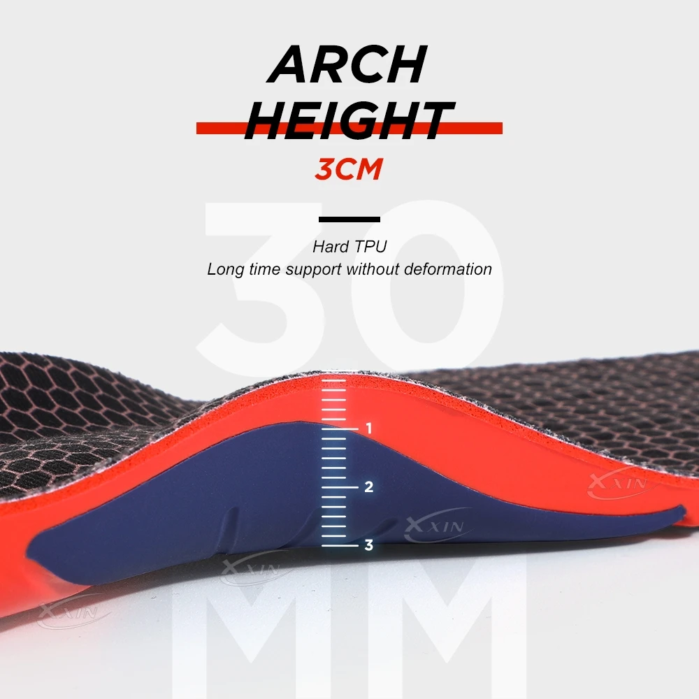 【Xxin】Arch Support Insole Poron Shock Absorption Flat Feet Shoe Pad Heel Pain Relief Size 35-48
