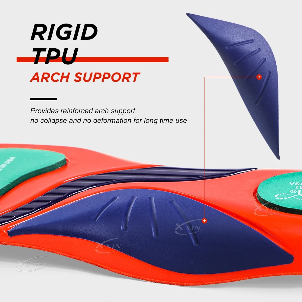 【Xxin】Arch Support Insole Poron Shock Absorption Flat Feet Shoe Pad Heel Pain Relief Size 35-48