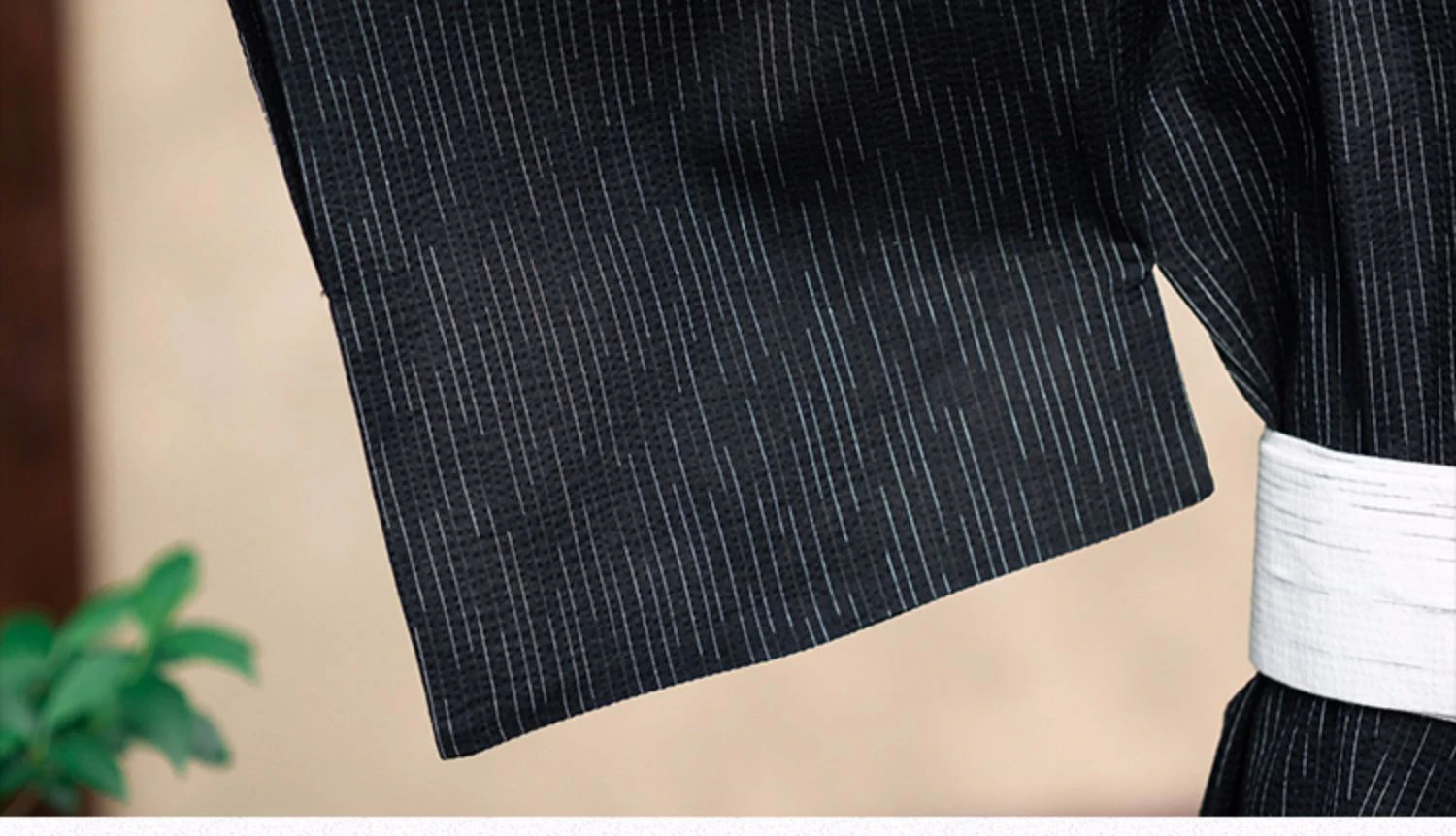 Japanese Traditional Samurai Kimono For Men Yukata Bathing Robe Hekoobi Loose Style Sauna Wear Homewear Belt Long Gown Cotton