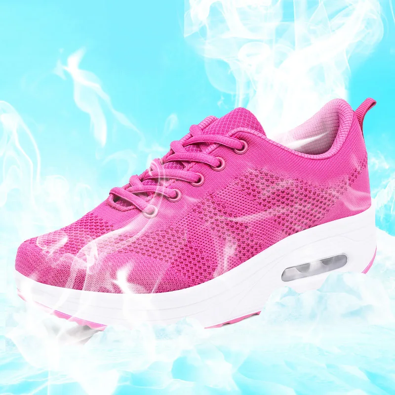 Shoes for Women Shoes 2023 Summer New Breathable Outdoor Lacing Thick Sole Shoes Women's Casual Shoes Platform Woman Sneakers
