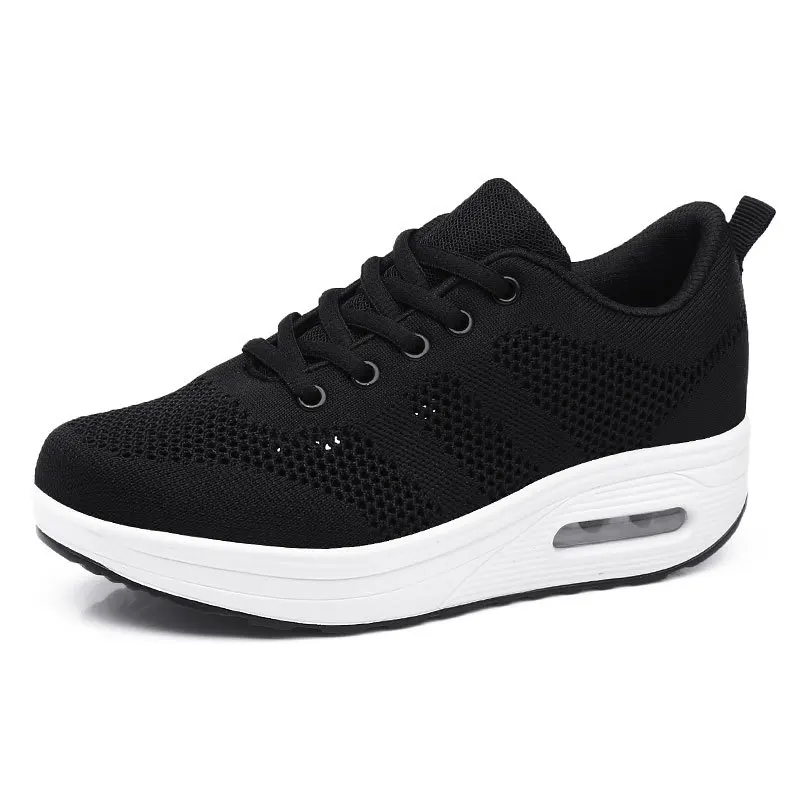 Shoes for Women Shoes 2023 Summer New Breathable Outdoor Lacing Thick Sole Shoes Women's Casual Shoes Platform Woman Sneakers