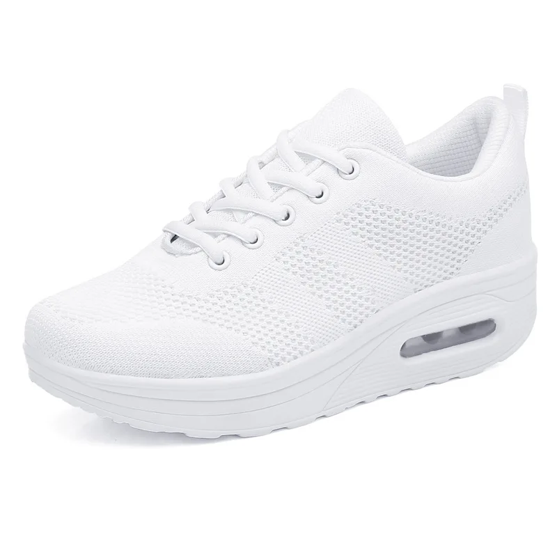 Shoes for Women Shoes 2023 Summer New Breathable Outdoor Lacing Thick Sole Shoes Women's Casual Shoes Platform Woman Sneakers