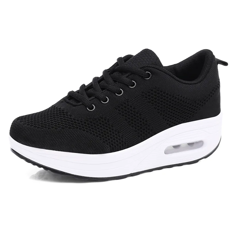 Shoes for Women Shoes 2023 Summer New Breathable Outdoor Lacing Thick Sole Shoes Women's Casual Shoes Platform Woman Sneakers