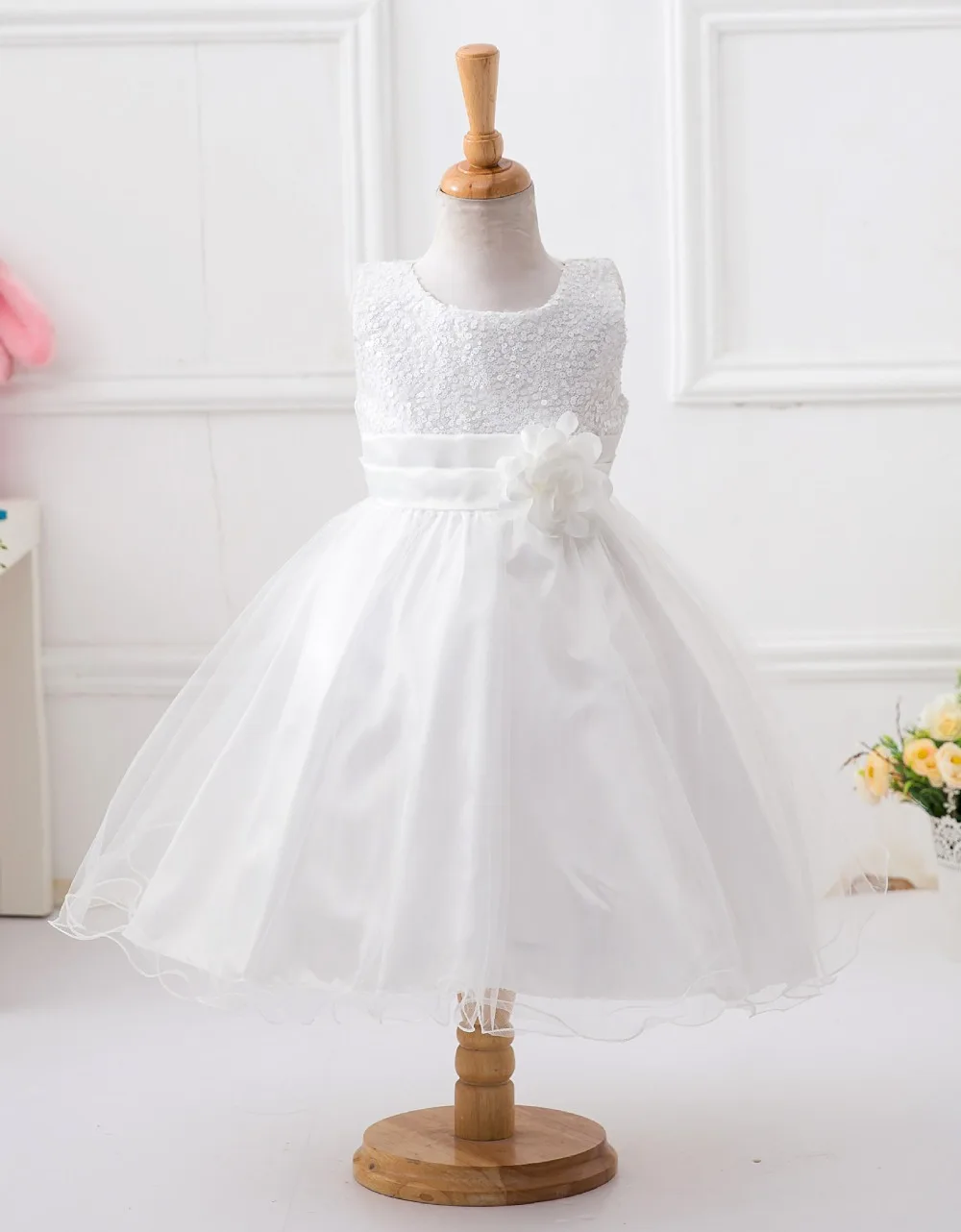 Baby Children Girl Dress NEW Kids Ceremonies Party Summer Princess Wedding Party Dress Sequins Sleeveless For Girls Clothes