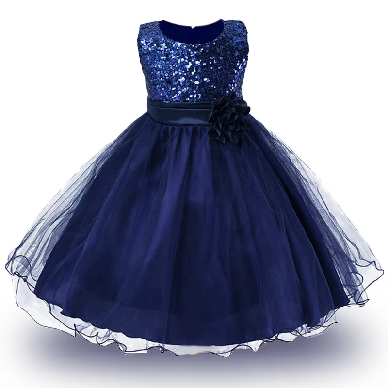 Baby Children Girl Dress NEW Kids Ceremonies Party Summer Princess Wedding Party Dress Sequins Sleeveless For Girls Clothes