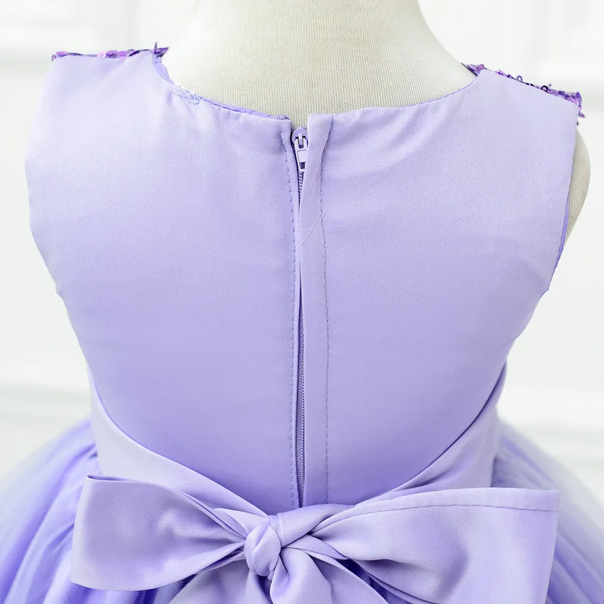 Baby Children Girl Dress NEW Kids Ceremonies Party Summer Princess Wedding Party Dress Sequins Sleeveless For Girls Clothes