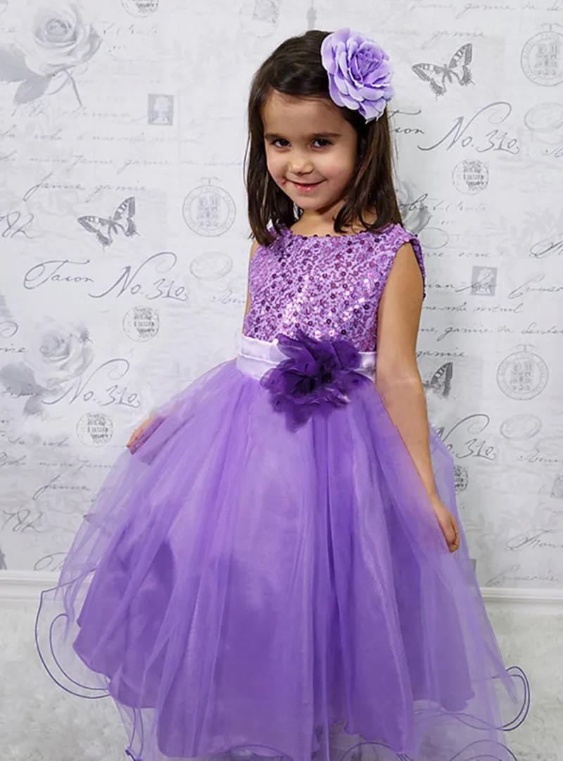 Baby Children Girl Dress NEW Kids Ceremonies Party Summer Princess Wedding Party Dress Sequins Sleeveless For Girls Clothes