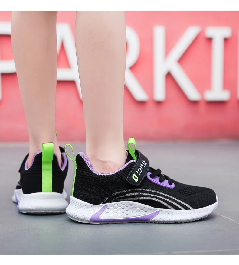2025 Girls Casual Shoes Child White Mesh Sneakers Student Kids Summer Sock Footwear Fashion Children Sport Shoes Running Autumn