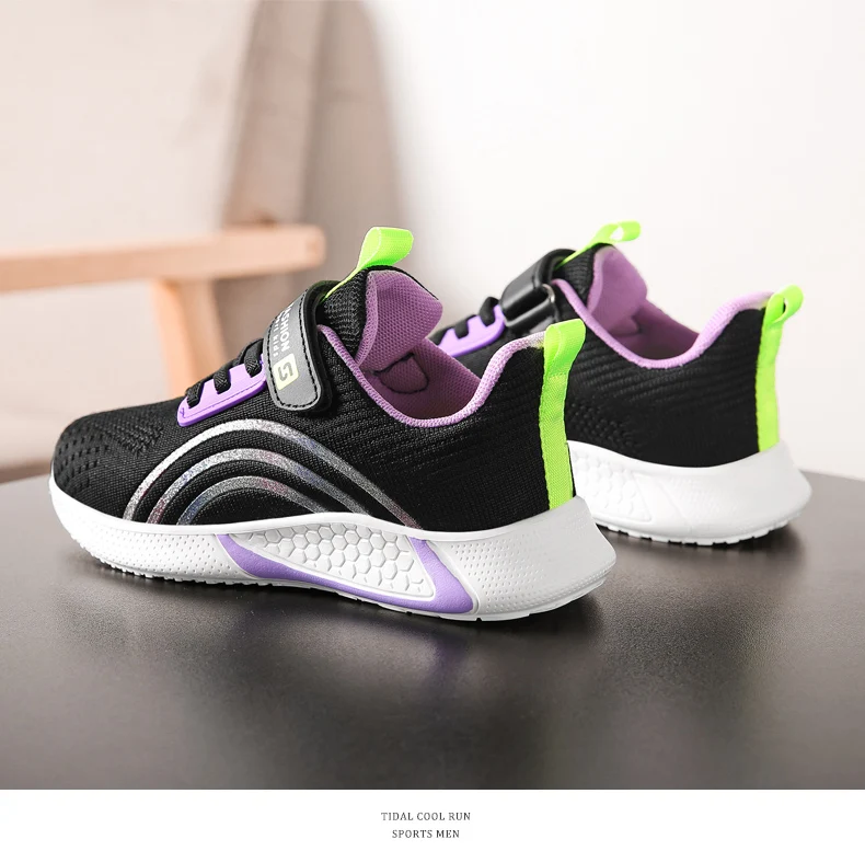 2025 Girls Casual Shoes Child White Mesh Sneakers Student Kids Summer Sock Footwear Fashion Children Sport Shoes Running Autumn