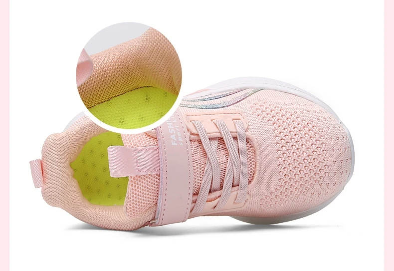 2025 Girls Casual Shoes Child White Mesh Sneakers Student Kids Summer Sock Footwear Fashion Children Sport Shoes Running Autumn