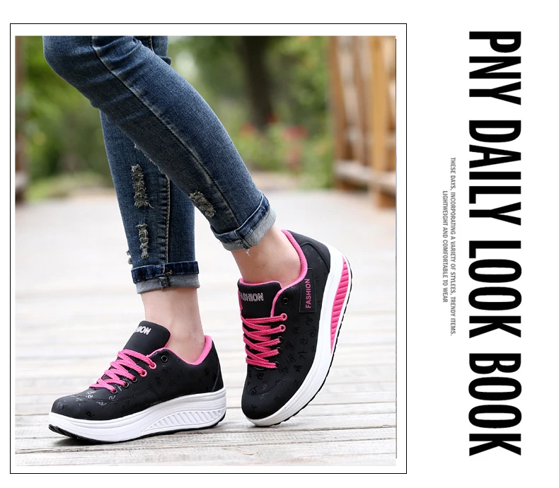 Women Sneakers Solid Wedge Casual Sport Shoes Woman Sneakers Women Outdoor Shoes Woman Lace-up Female Sneakers Zapatillas Mujer
