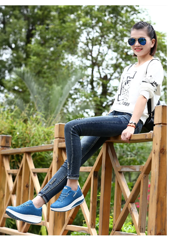 Women Sneakers Solid Wedge Casual Sport Shoes Woman Sneakers Women Outdoor Shoes Woman Lace-up Female Sneakers Zapatillas Mujer