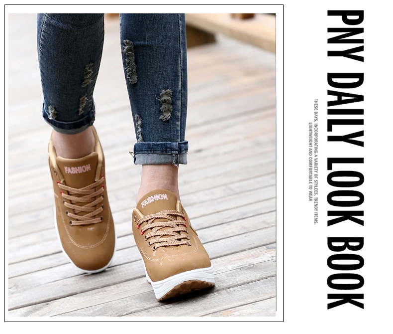 Women Sneakers Solid Wedge Casual Sport Shoes Woman Sneakers Women Outdoor Shoes Woman Lace-up Female Sneakers Zapatillas Mujer
