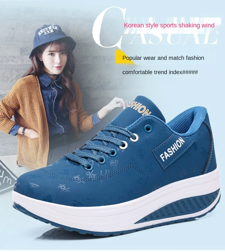 Women Sneakers Solid Wedge Casual Sport Shoes Woman Sneakers Women Outdoor Shoes Woman Lace-up Female Sneakers Zapatillas Mujer