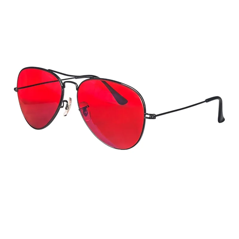 Blue Light Protection Eyewear Women Red Lens Glasses Men Better Sleep Night Improve Improve Sleep Insomnia Metal Frame 3 Size