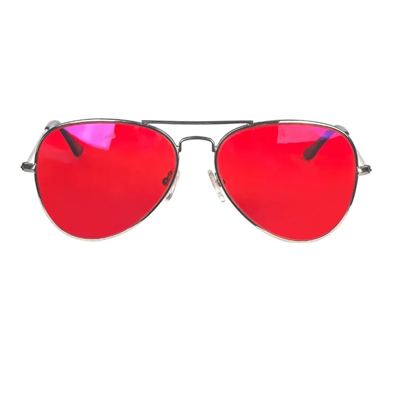 Blue Light Protection Eyewear Women Red Lens Glasses Men Better Sleep Night Improve Improve Sleep Insomnia Metal Frame 3 Size