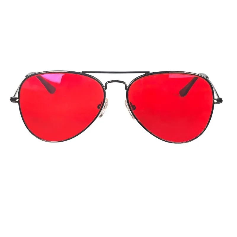 Blue Light Protection Eyewear Women Red Lens Glasses Men Better Sleep Night Improve Improve Sleep Insomnia Metal Frame 3 Size