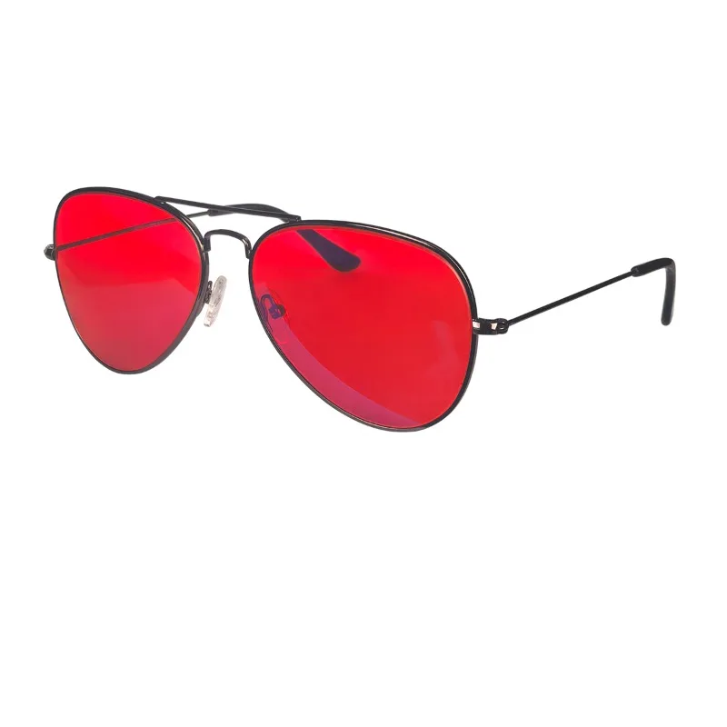 Blue Light Protection Eyewear Women Red Lens Glasses Men Better Sleep Night Improve Improve Sleep Insomnia Metal Frame 3 Size