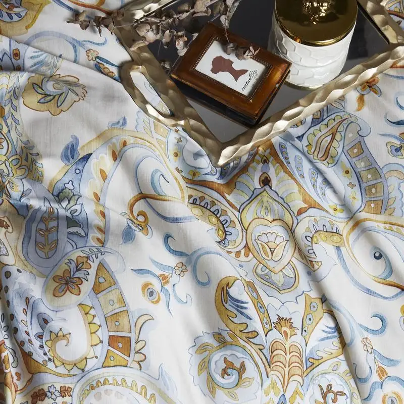 29Color 4/6Pcs Luxury Egyptian Cotton Bedding Set Queen King size Bright Flamingo Leaf Duvet Cover Bed sheet set Fitted sheet